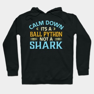 calm down its a ball python not a shark Hoodie